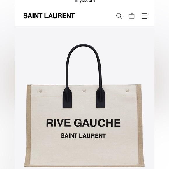 Saint Laurent
Rive Gauche Linen & Leather Tote
Grege Noir Naturel Noir - Picture 3 of 3